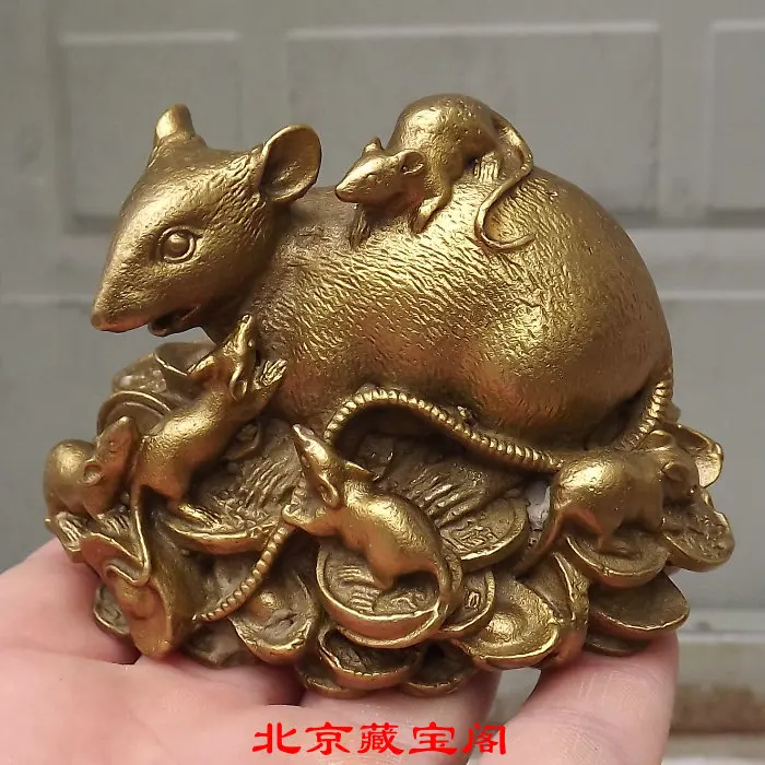 

In nine rats money copper ornaments ornaments lucky lucky brass rat Home Furnishing equipment shipped decoration property of cop