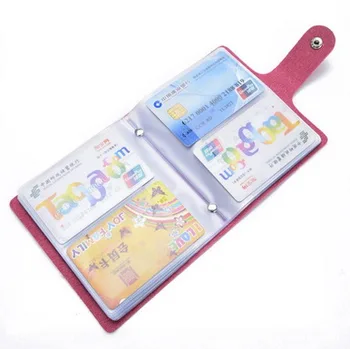 

by dhl or ems 100pcs card holder bag name ID Business Card Holder bag High Quality women &men Leather 60 Bank credit Cards Case