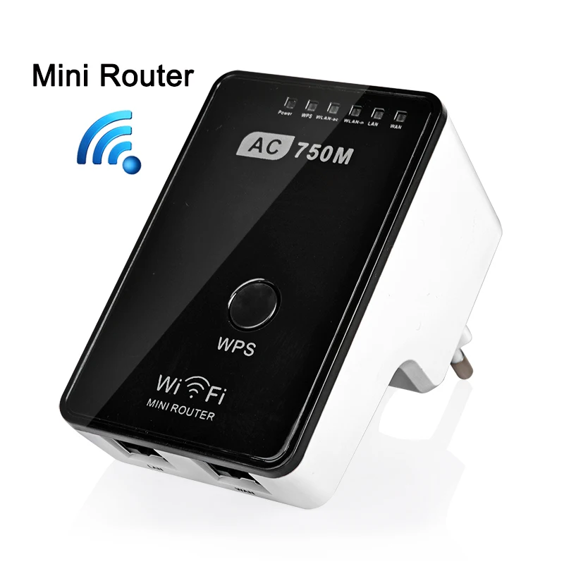  NEW Wifi Router 750Mbps Wireless Network Repeater Dual Band 2.4G/5G 802.11 ac/b/g/n Mini Router Wi-fi Signal Booster EU/US Plug 