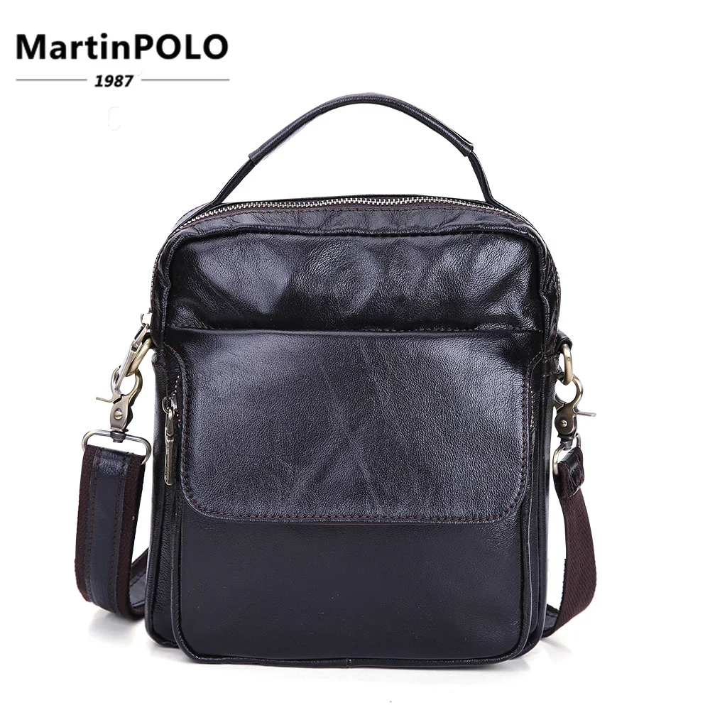 

Genuine Leather Shoulder Crossbody Bags For Men Tote New Crossbody Bags Male Leather Bag Casual Handbag Men's Handbags Gift 8716