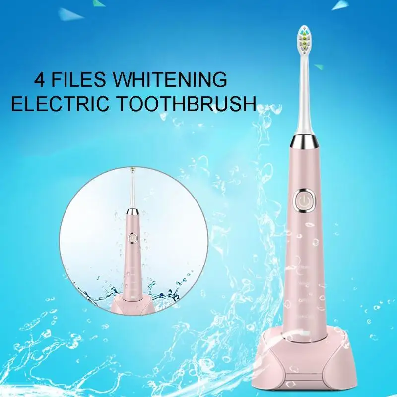 

Sonic Electric Toothbrush 4 Modes Soft Bristles Chargable Toothbrush Teeth Tooth Brush Oral Care IP67 Waterproof for Adult