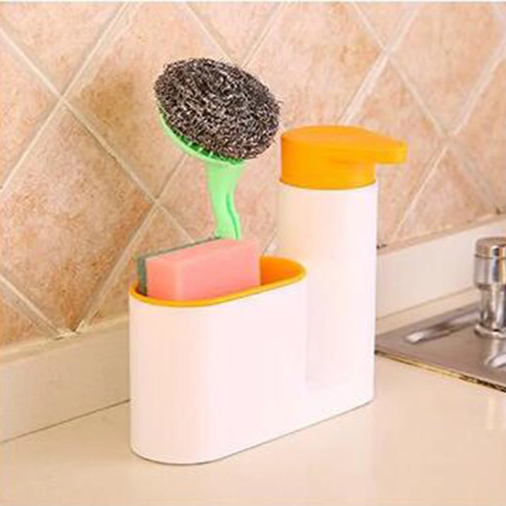 

Washing Sponge Brush Sink Detergent Soap Dispenser Rack Toothbrush Holder Bathroom Organizer Kitchen Storage Box