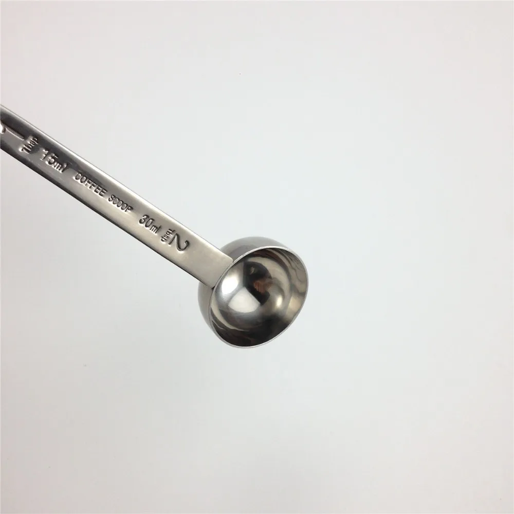 6 Coffee Spoon Measuring 15ml 30ml Stainless Steel Coffee Measuring Scoop 1 2 Cup Tablespoon Double End Tea Coffee Scoops