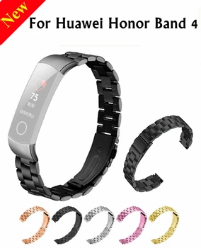 

Replacement Solid Stainless Steel Watch Band Wrist Strap For Huawei Honor 4 Sport Bracelet Band Honor Bracelet 4 Correa