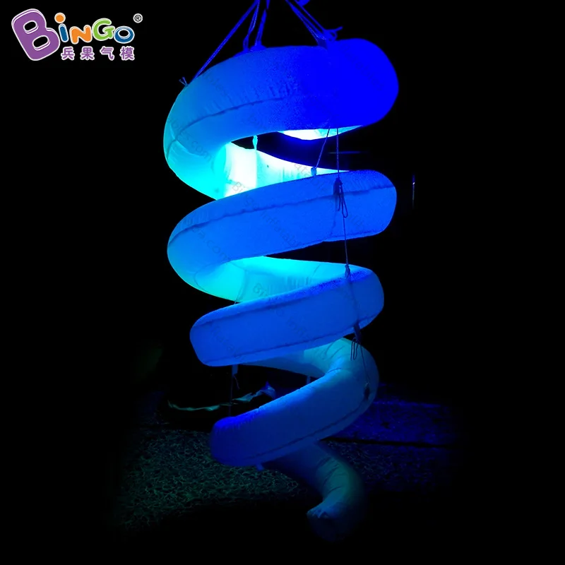 

Free express Inflatable hanging spiral LED lighting balloon spiral lighting decoration toy for wedding party stage decoration