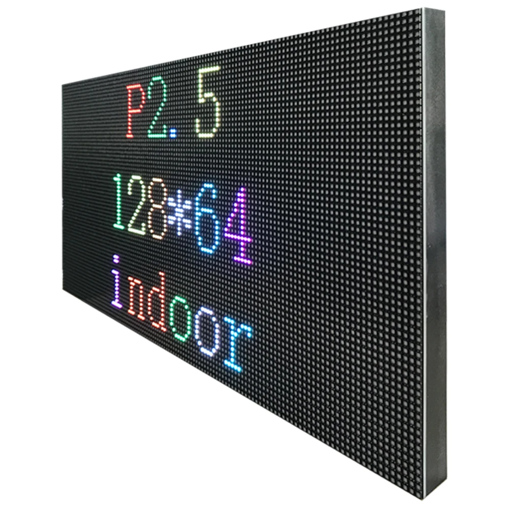 P2.5 SMD2121 RGB full color led display module indoor LED panel 1/32 scan 320*160mm text pictures video show|Светодиодные дисплеи|