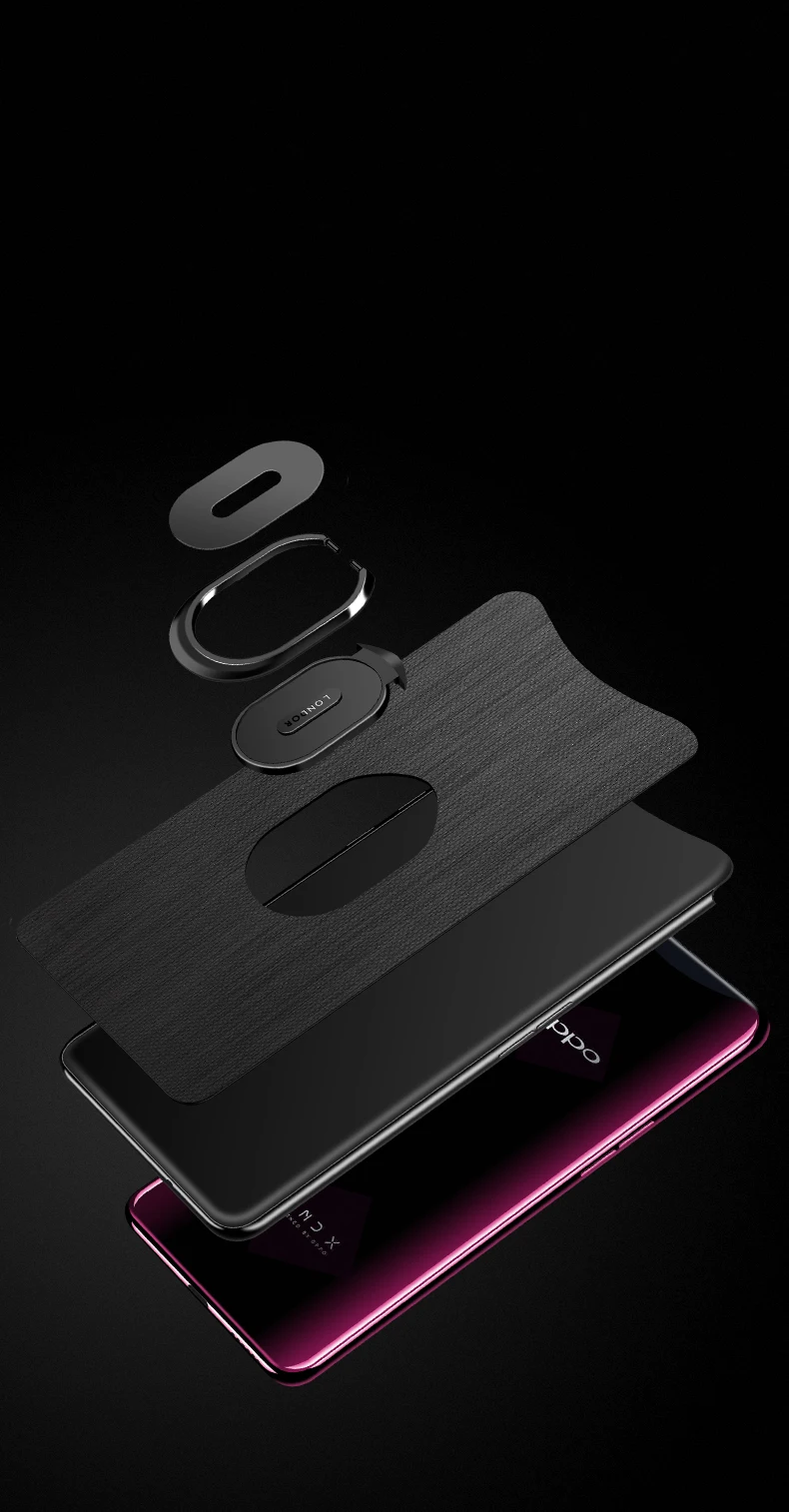 Роскошный чехол для OPPO Find X с магнитным кольцом, кожаный чехол для телефона, чехол для Oppo FindX