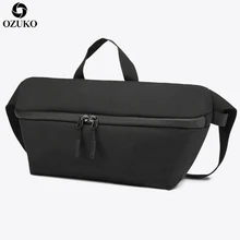 OZUKO новая поясная сумка Повседневная поясная сумка для мужчин сумки-мессенджеры противоугонные модные сумки через плечо Водонепроницаемая нагрудная сумка для путешествий