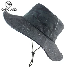 Мужская и женская панама, водонепроницаемая камуфляжная кепка, складная Кепка-ведро, уличная Кепка для пеших прогулок, рыбалки, сафари, УФ-защита, Солнцезащитная шляпа