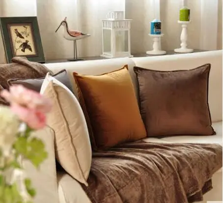 Нордический стиль однотонное бархатное наволочка декоративные большие поясничные Чехлы для диванных подушек украшение для дома