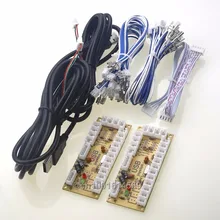Free Shipping ! Reyann Zero Delay USB Encoder PC Board Controls To Happ Style Joystick & Arcade Push Buttons For MAME Multicade