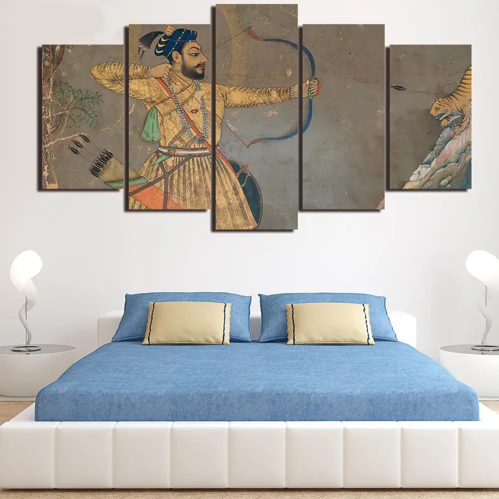 5 pezzi islamico caccia tiger wall art quadri su tela per soggiorno ... 5 pezzi islamico caccia tiger wall art quadri su tela per soggiorno ...