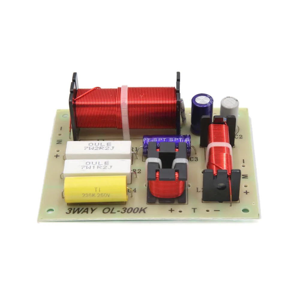 2Pcs 180W 3 Way Audio Speaker Frequency Divider Aplifier Crossover Filters Board 4800Hz Universal for Car Auto UXCELL