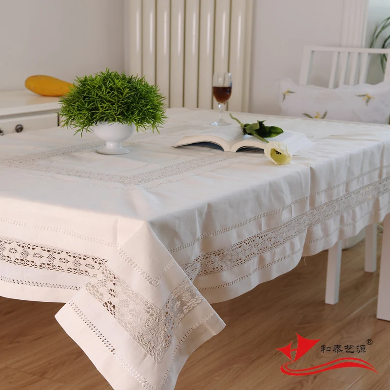 Hand embroidered rustic table cloth rectangle tablecloth cloth fashion