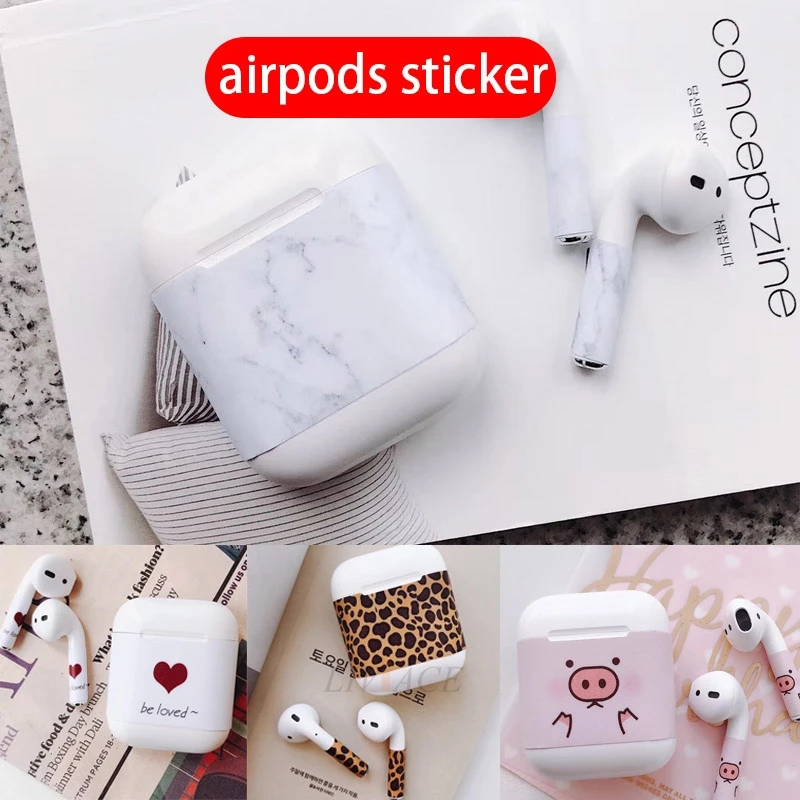 

for apple iphone original airpods 1 / 2 skins sticker cartoon Protective cover case for airpod air pods Earphone accessories