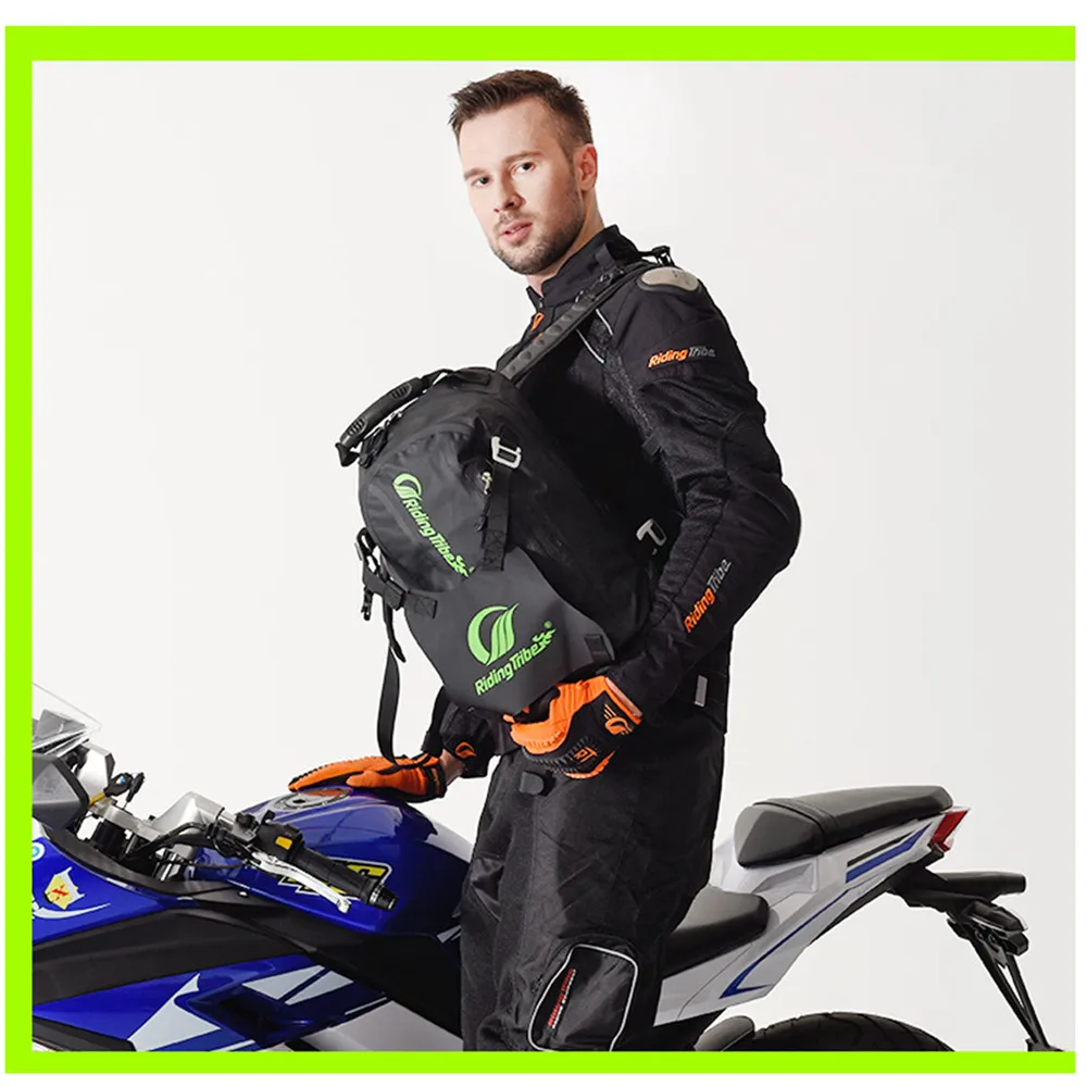 

Riding Tribe Full Waterproof Motorcycle Tank Back Tail Back Seat Bags Large Capacity Storage Helmet Bag Rider Backpack G-XZ-021