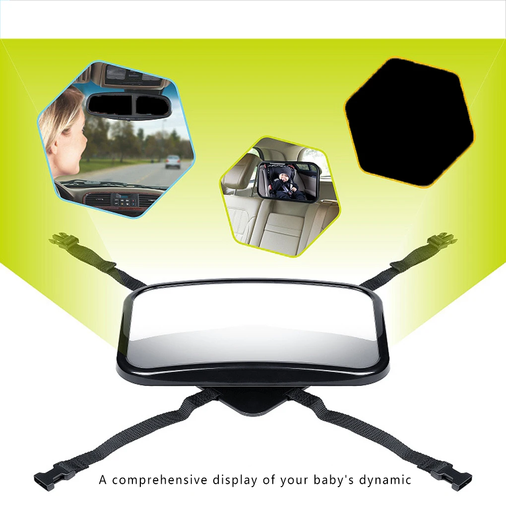 Baby Rear View Mirror Adjustable Belt Child Kids Car Safety Headrest Monitor Infant Rear Convex Mirror