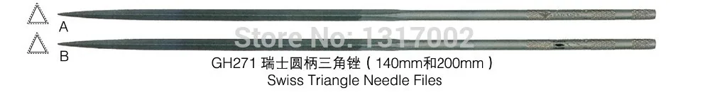 Free Shipping 2pc/lot GH271 B Type 140mm swiss triangle Needle file goldsmith Tools jewelry tools and machine files | Украшения и