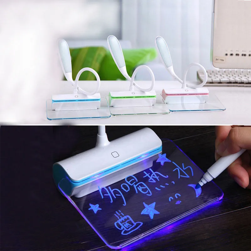  Novelty LED Table Lamp Eye Protection USB Rechargeable Desk Lamp Touch Switch Dimmable 3 Modes Read