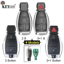 KEYECU 10×315/433 mhz Inteligente 2 2 + 1 3 3 + 1 4 Botão do Controle Remoto Carro fob chave para Mercedes Benz Suporte NEC E BGA 2000 + Ano, 705 Moto