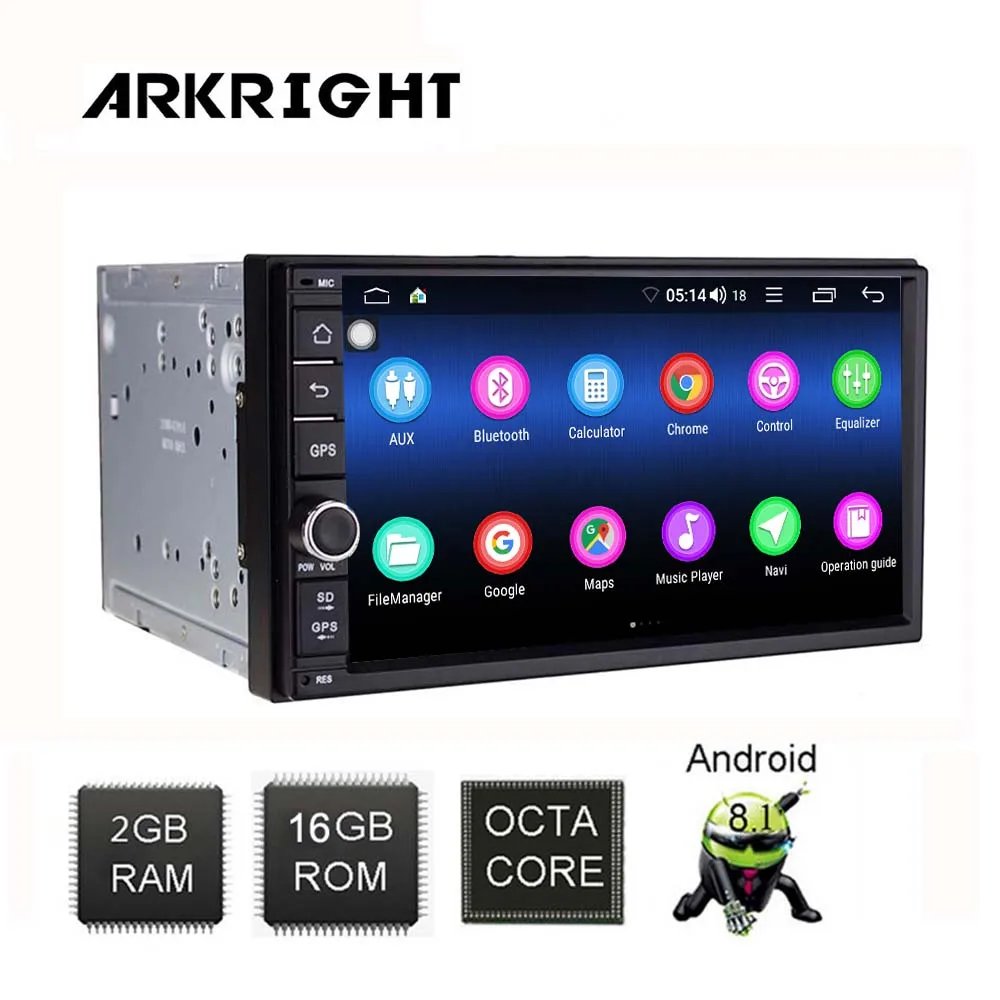 

ARKRIGHT 7" 2 Din Head Unit Android 8.1 auto player/car stereo/GPS Navigation SC98534 Support DSP/SWC/fast boot HU