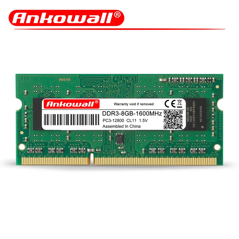 Память ANKOWALL для ноутбука DDR3 2 ГБ 4 8 1066 1333 1600 МГц sodimm ddr3l ОЗУ 204pin 1 5 В/1 35 В|Оперативная