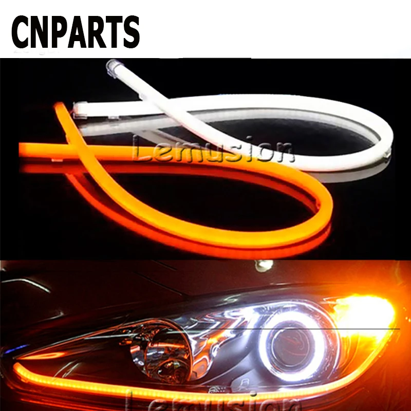 Автомобильные дневные ходовые светодиодные огни CNPARTS 2 шт. 60 см гибкие для Volvo S60 V70