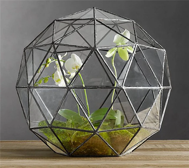 Geometric Glass Terrariums for Home/Office/Wedding Decoration, Creative Geodesic Dome Terrariums