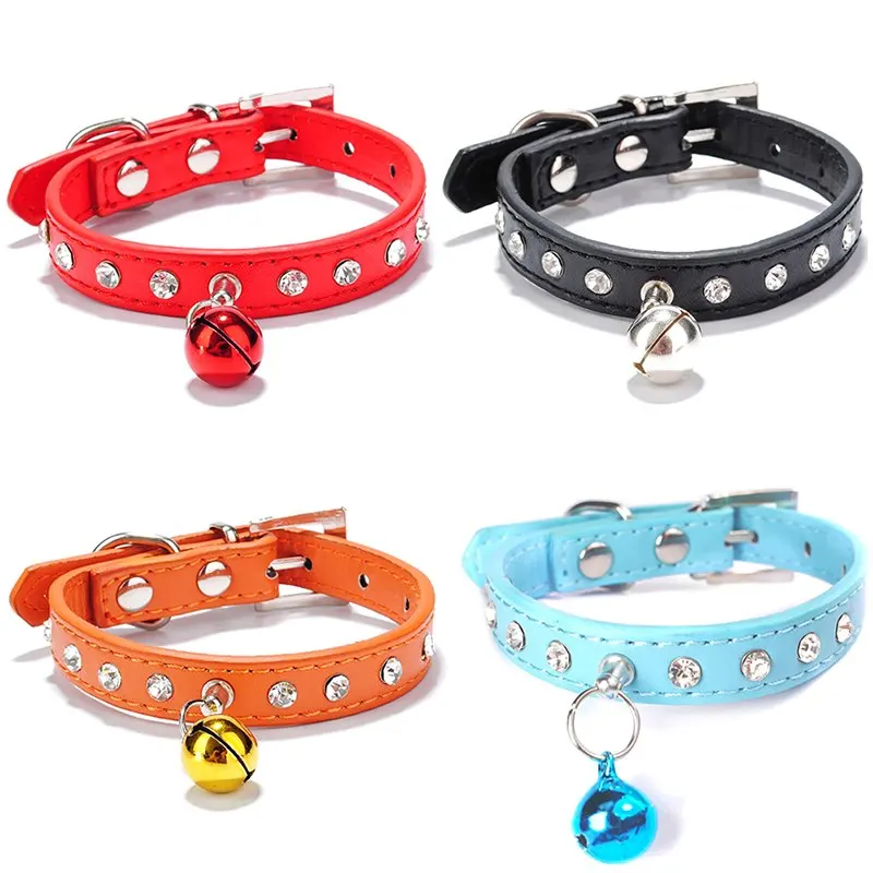 

New Rhinestone Crystal Dog Cat Puppy Collar Dog Cat Traction haulage rope rope necklace Pet Leash 28*1.4CM/37*1.4CM