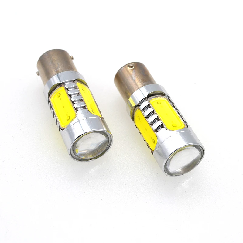 SUKIOTO BA15S 1156 LED COB 1156 Yellow White Red 7.5W P21W LED Car Auto light Turn Signal Lights Backup Reverse Bulb 1157 T20 (1)