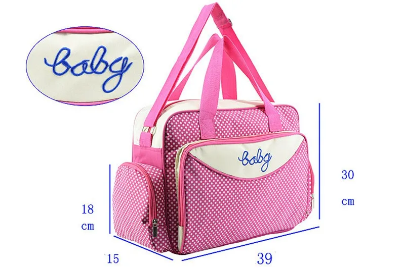 MOTOHOOD Baby Diaper Bag Organizer Baby Care Carriage Bag For Stroller Fashion Dot Multifunction Baby Bags For Mom 451530cm (5)