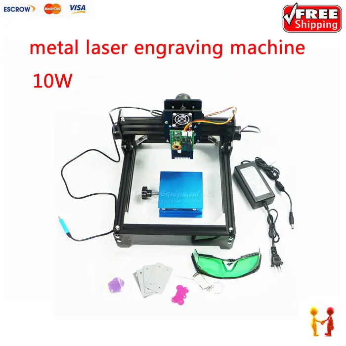 

Hot sale 10000MW laser engraver for metals, 10W 14*20cm metal engraving cutting machine for iron, ceramic, aluminum