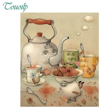 

diy 5D Diamond Painting Cartoon Cutlery Pattern Full Drill 3D Cross Stitch Mosaic Home Gift Diamond Embroidery Kitchen Wall