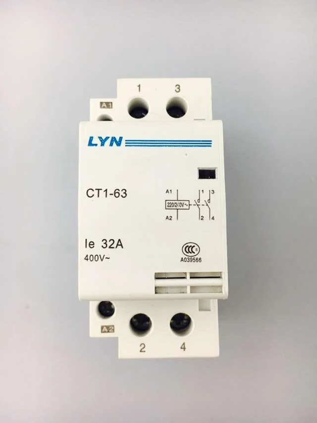

CT -63 32A 2P 2NO Household AC Contactor Starter LYN