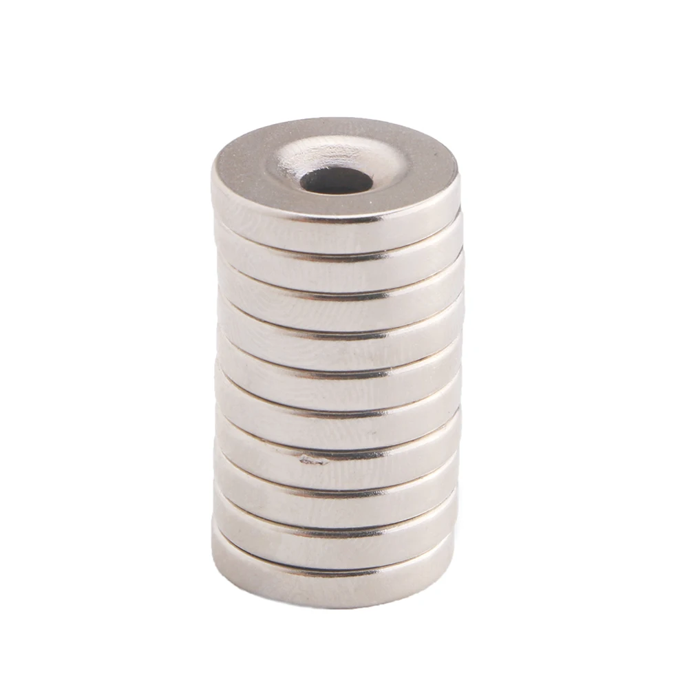 

10pcs 15 x 3mm N52 NdFeB Strong Round Neodymium Rare Earth Magnets Disc w/Hole
