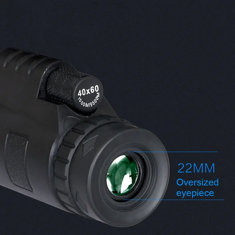 Najtaniej Gorący sprzedawanie 40X60 wysokiej mocy monokularowy teleskop HD Dual Focus zakres monokularowy + statyw + klip + kompas