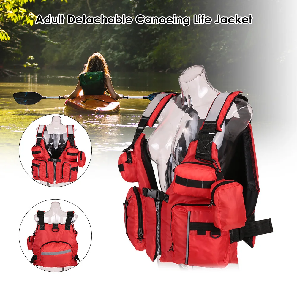 

Adult Detachable Buoyancy Aid Sailing Kayak Canoeing Fishing Life Jacket Vest