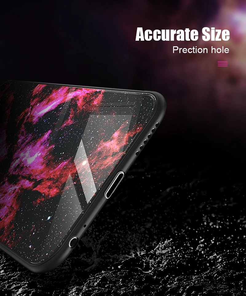 Hisomone Glass Silicone Case For Huawei P20 Lite P Smart Luxury Space Back Cover Case For Huawei Honor 9 Lite 10 Mate 20 Lite