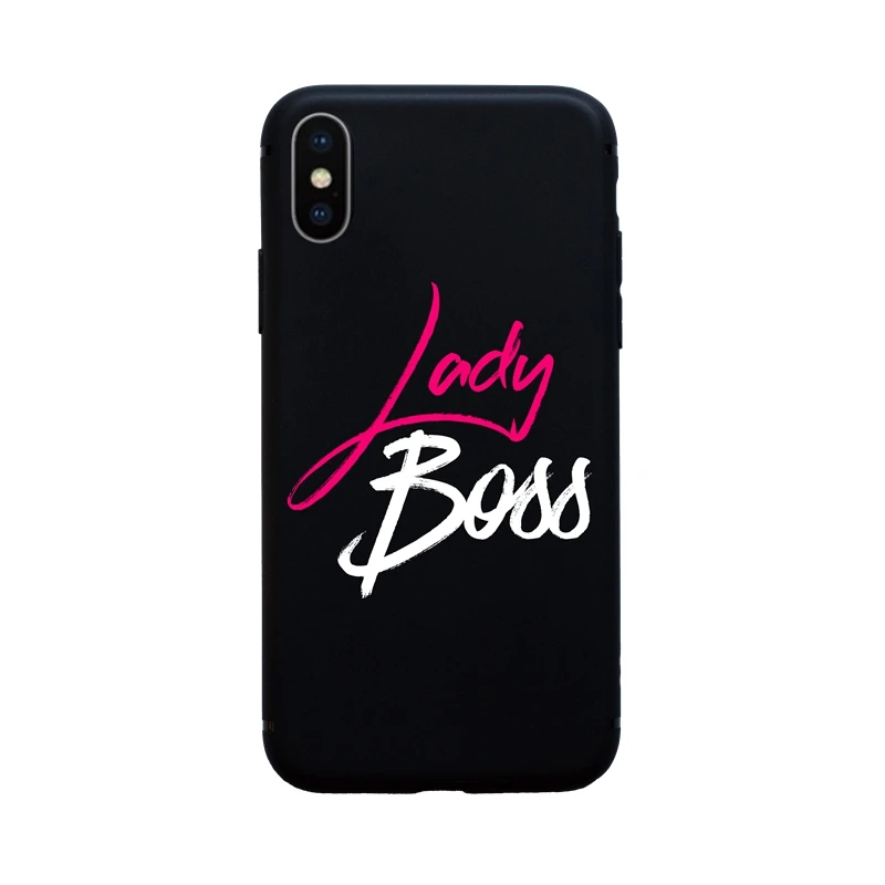 Классный мягкий чехол для телефона для iPhone 11Pro Max 7 8 Plus 6 6S Plus 5 SE X XS Max XR Phone MOM BOSS HONEY Cover Fundas Coque Shell - Цвет: B Soft LadyBoss B