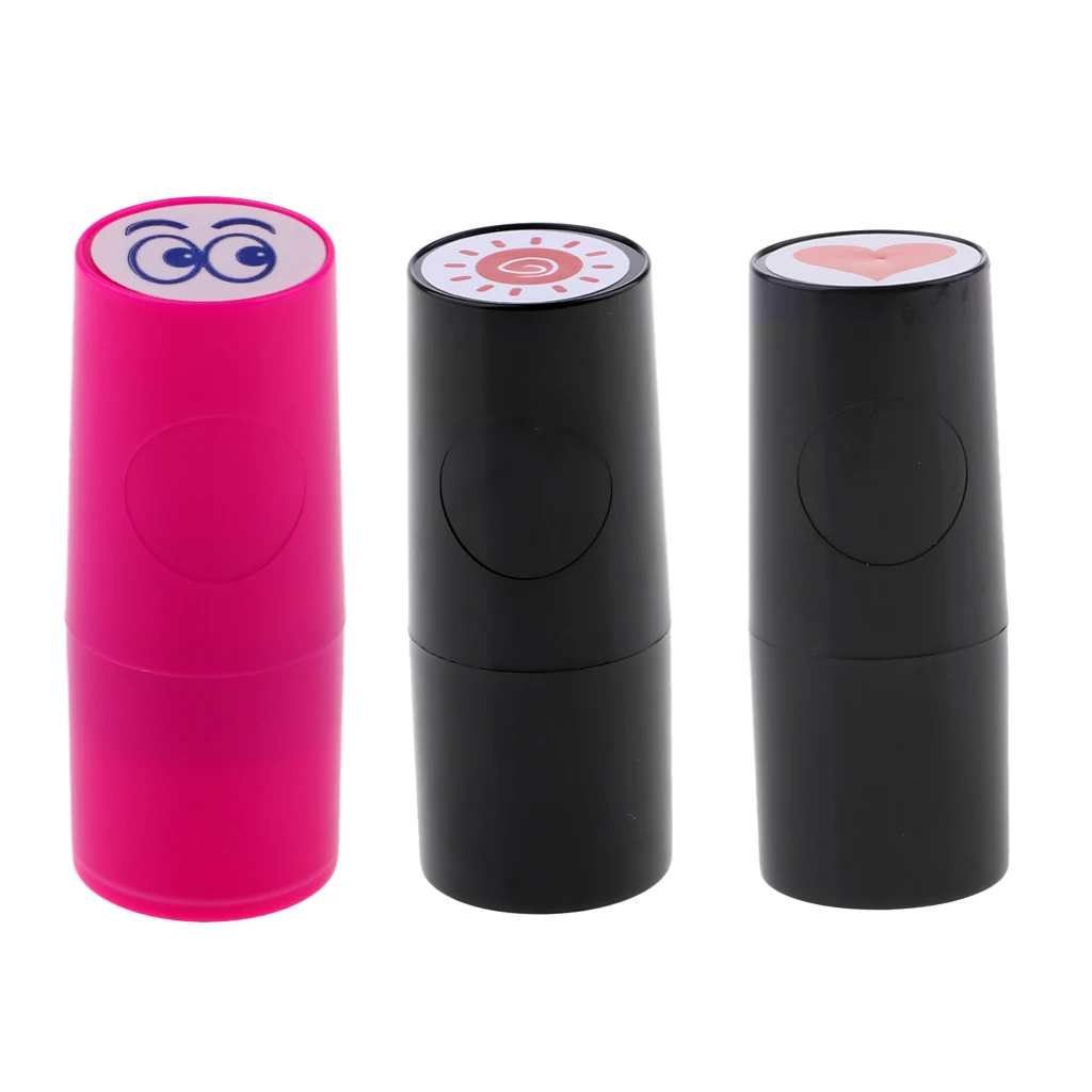 3 Count  Long Lasting Golf Ball Stamp Stamper Cute Heart  Sun Shape Cartoon Eye Marker Seal Birthday Gift  For Golfer