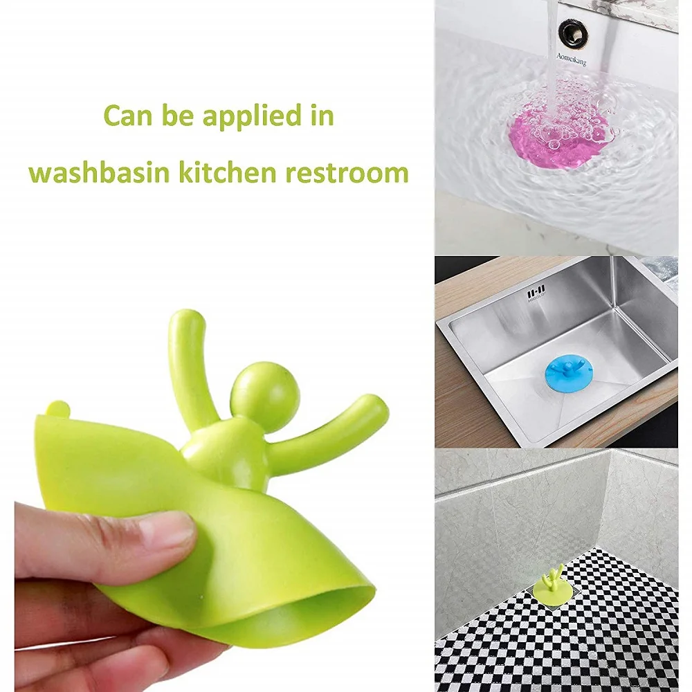 Creative Silicone Tub Drain Stopper//Strainer//Hair Catcher Kitchen Sink Stopper