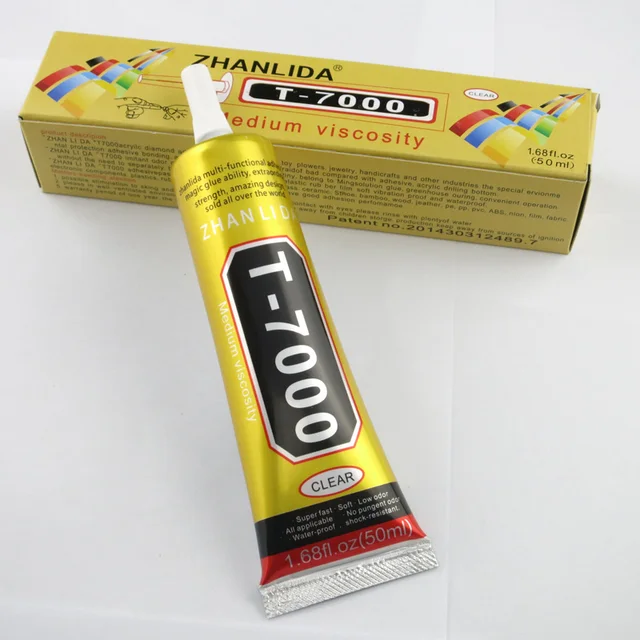 20 Tubes Black T7000 Glue 50ml Super Adhesive Cell Phone Touch Screen