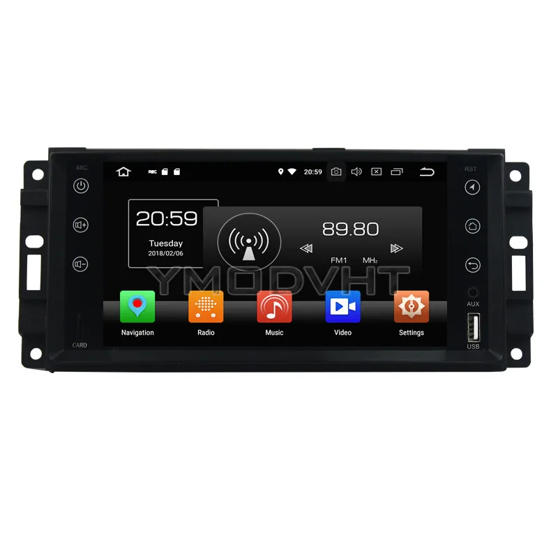 Excellent YMODVHT 7inch Android 8.0 Octa Core PX5 4GB Car DVD Radio Stereo GPS for Jeep Sebring/300C/Grand Cherokee/Wrangler/Journey 2010 0