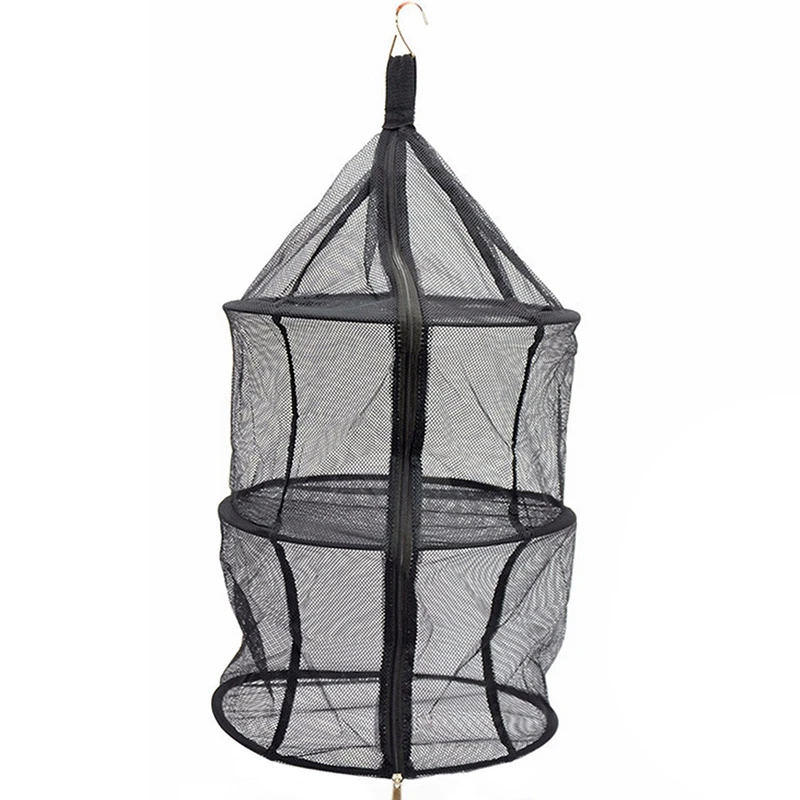 

Portable Camping Dry Net Folding 3 Layer Hanging Mesh Foods Dish Outdoor Beach Picnic Bag Rack Shelf Storage Basket Tableware