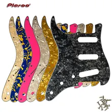 Pleroo гитары Запчасти-для США/Мексика левша 72' 11 резьбовое отверстие Strat накладка на гитару sss Scratch Plate, несколько цветовых вариантов
