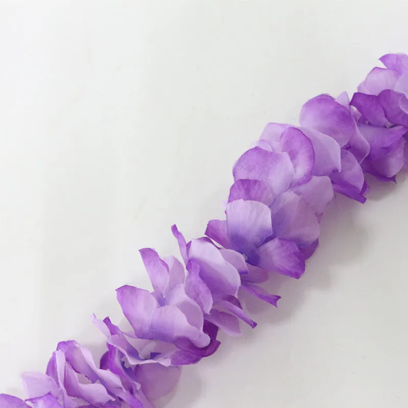  Flone Artifiical Wisteria Bean Vine Simulation Colorful Flower Rattan Silk Flower Wedding Party Scene Stage Decor Fake Flowers (12)