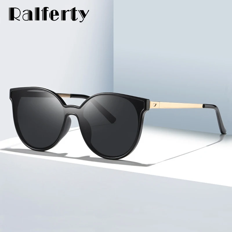 

Ralferty Polarized Sunglasses Women Luxury Cat Eye Glasses Black UV400 Protection Oversized Driving Shades gunes gozlugu D201954