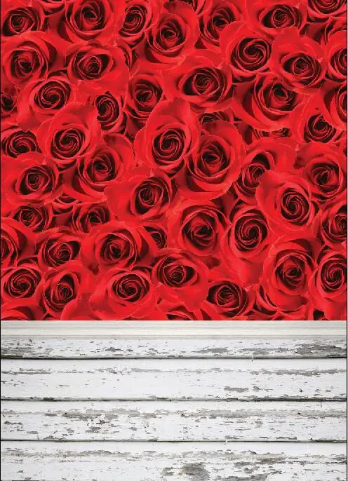 

SHANNY Vinyl Custom Photography Backdrops Prop Valentine day rose floral floor theme Photo Studio Background SYO-47