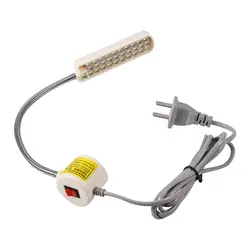США Plug 30 шт. светодиодный светильник бусины светильники для швейной машинки Магнитная Монтажная база лампа на гибкой ножке светильники для