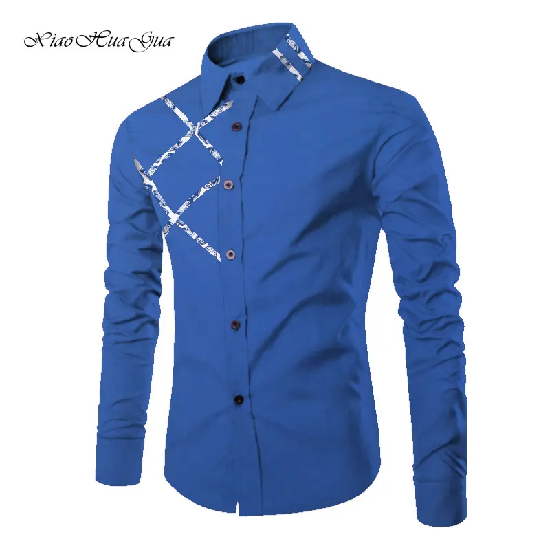 

African Print Causal Party Long Sleeve Shirt African Men Clothing Dashiki Bazin Riche Ankara Tops African Print Shirt WYN739